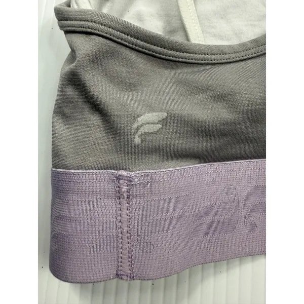 Fabletics Sports Bra‎ Light Support Cross Back Gray Purple Athleisure S - Image 5