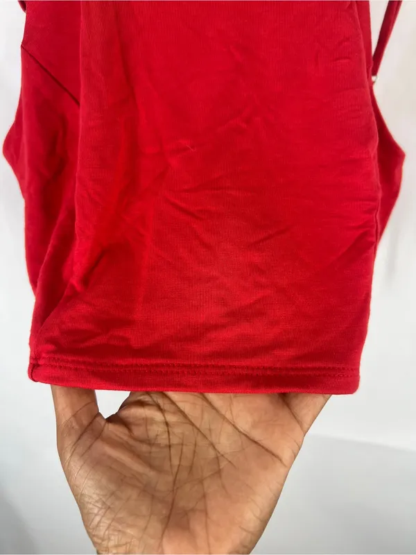 Lulus Red Tie-Back Cropped Cami Tank Top Size L NWT - Image 3