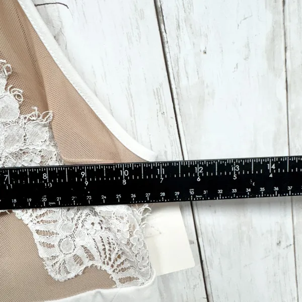 Style Stalker Dress Women Size Small White Tan Lace Detail Spaghetti Strap Mini‎ - Image 4