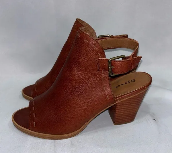 Frye & co sling back leather heels Brown Size 7.5 - Image 3