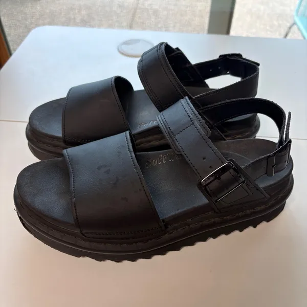 Dr. Martens Blaire Voss Sandals Women 9 Black Leather Platform Chunky Strappy - Image 7