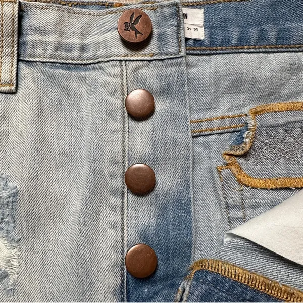 One Teaspoon One X Junkyard Denim Mini Skirt in Phoenix Size 25 Distressed Light - Image 14