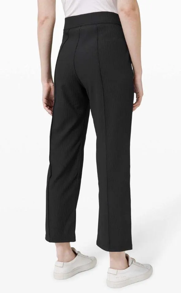Lululemon Urban Strides Super High Rise Ribbed Casual Pants Black Size 6 - Image 2