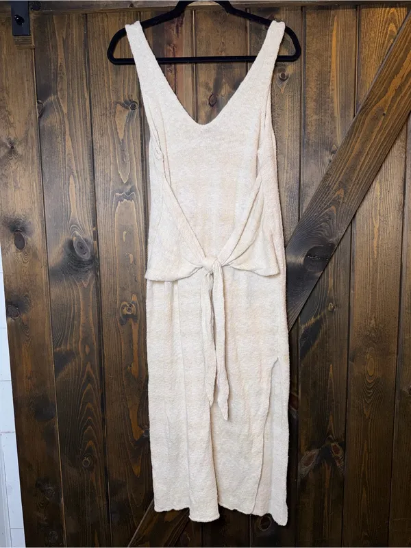 Free People FP Beach Knit Hamptons Maxi Dress Wrap Boho‎ Coastal S - Image 3
