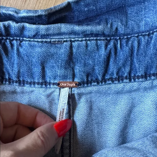 Free People Light Blue Denim Mini Skirt - Image 2