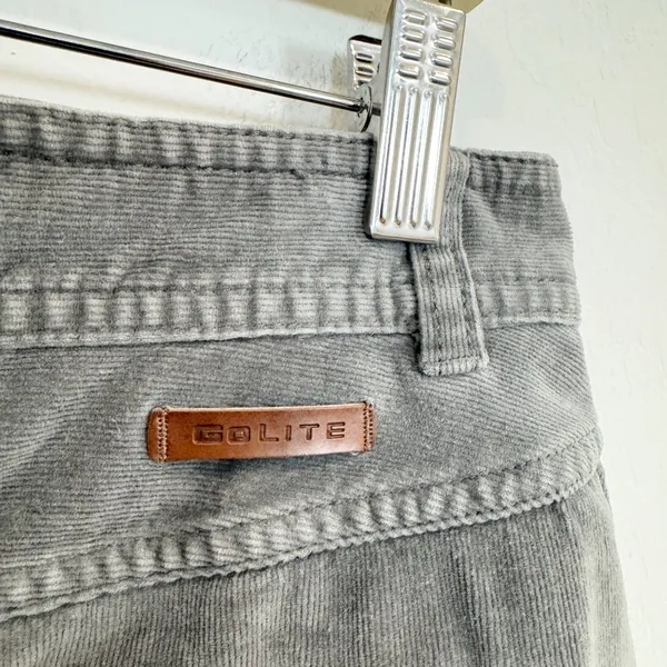 GoLite Skirt Size 10 Brown Soft Corduroy High Rise Stretch Back Slit Mini Retro‎ - Image 5
