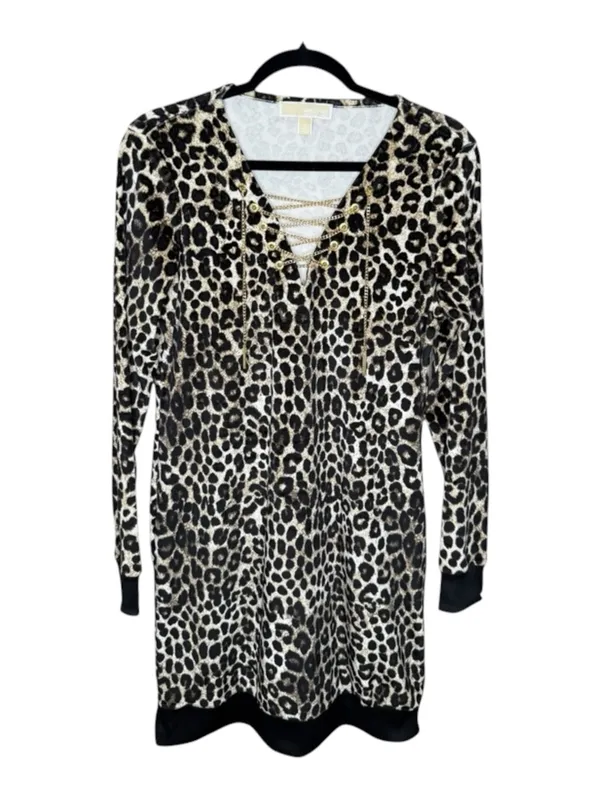 new MICHAEL Michael Kors ☀︎︎ Cheetah Print Velour Dress ☀︎︎ Gold Hardware ☀︎︎ S - Image 4