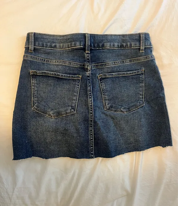 Dark Wash Mini Skirt Blue Size XS - Image 2