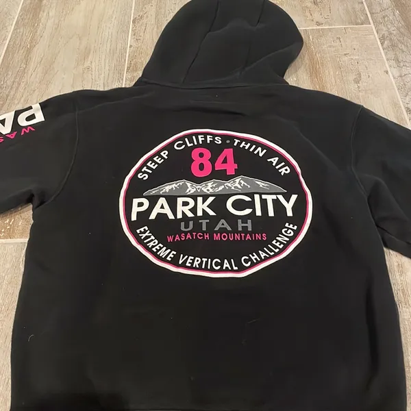 Park City Black Hooded Jansport Sweatshirt - Image 4
