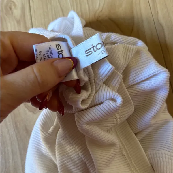 Storets White Ribbed Camisole Top - Image 3
