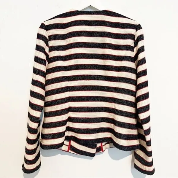 Cabi Cruise Blazer Size 6 Striped Double Breasted‎ Gold Button Old Money Yacht - Image 9