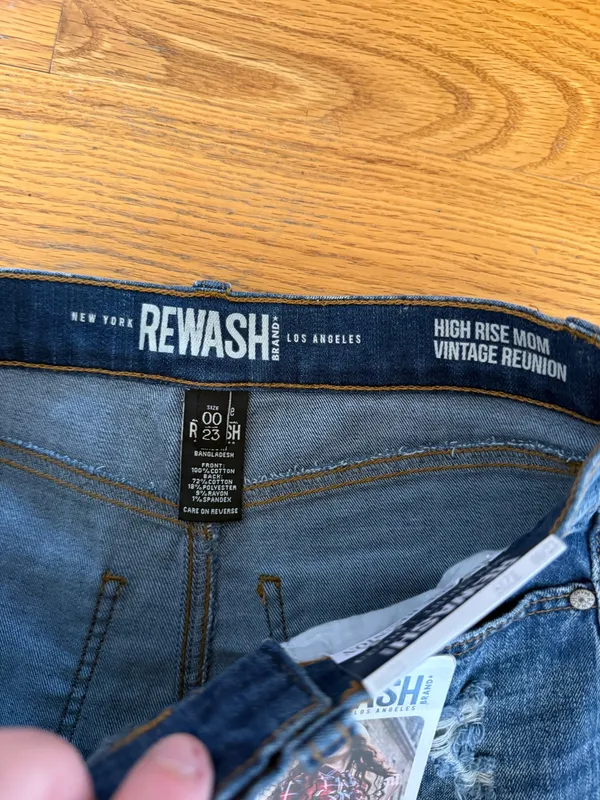 The Rewash Vintage Reunion High Rise Mom Shorts - Image 2