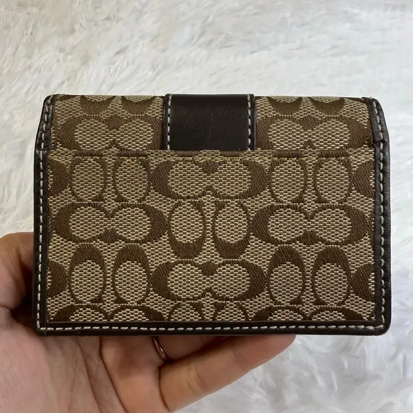 y2k Coach Brown Card Holder Wallet - Image 2