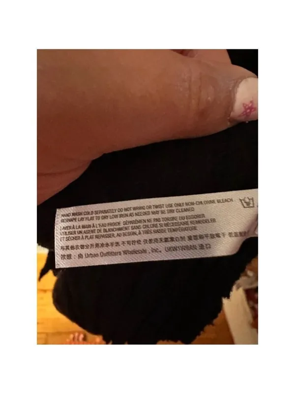 Free People Beach Riding Waves Midi Longline Sweater Black Medium Lagenlook - Image 12