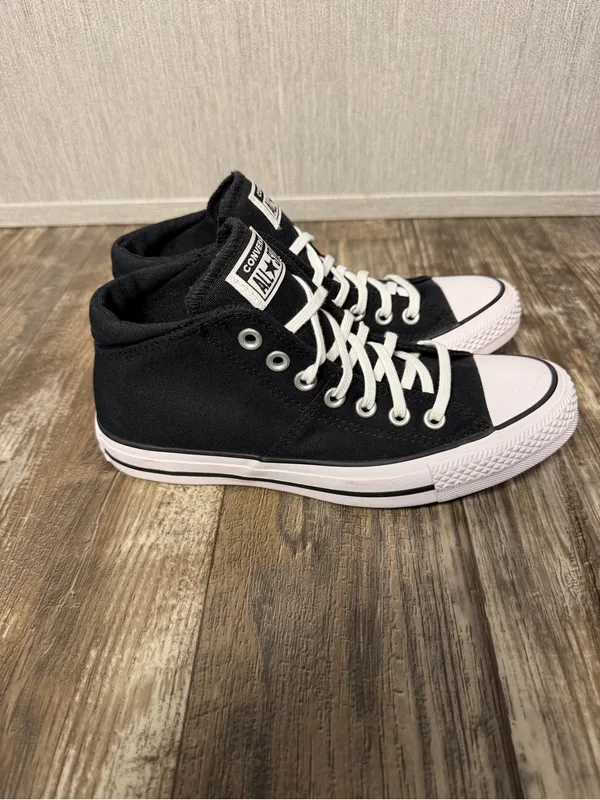 NWOB Converse Black & White High-Top Sneakers Size 7.5 - Image 15