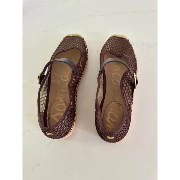 SAM EDELMAN Mackie Mesh Woven Espadrilles in Cafe Noir Size 10.5 - Image 5
