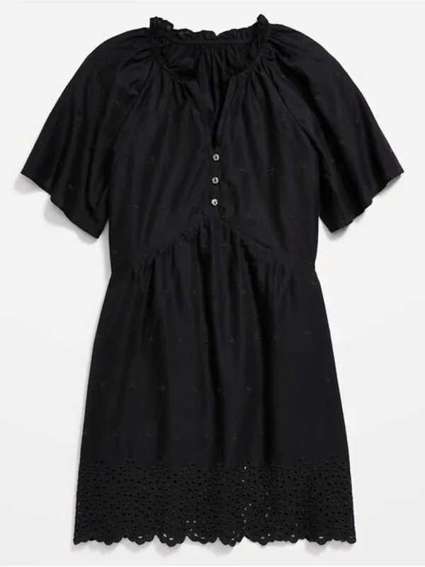 NWT Black Eyelet Flutter - Image 3