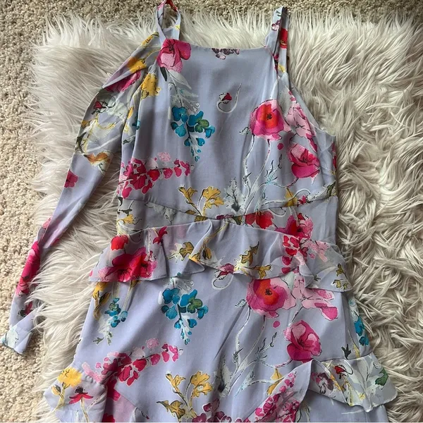 Rachel Roy purple lavender floral garden party ruffle maxi dress - Image 8