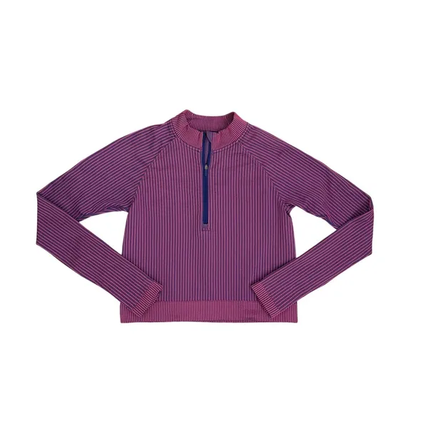 Lululemon Rest Less Cropped Rib Half Zip Sweatshirt Psychic Sonic Pink Medium - Image 5