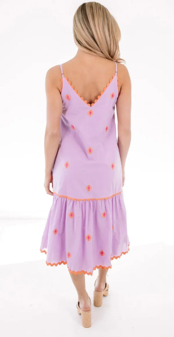 Impeccable Pig J Marie Syd Midi Dress Lavender - Image 2