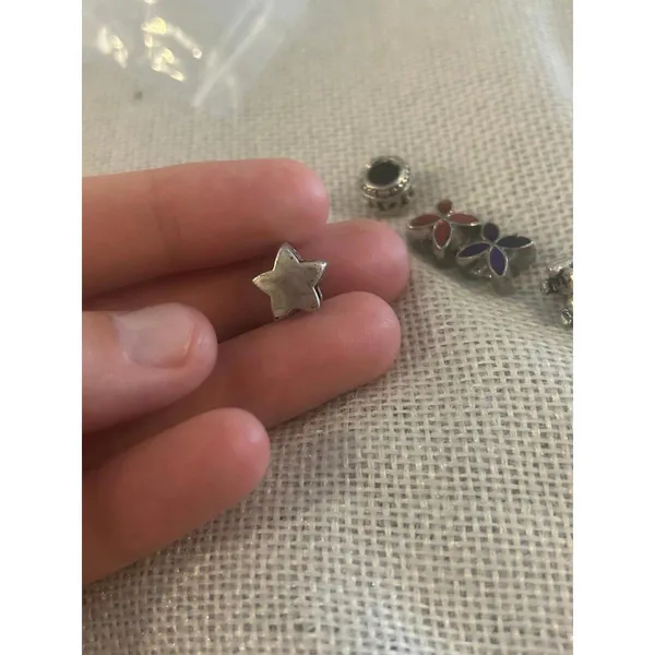 A490 charm bracket silver plated 5 pcs Gray - Image 4