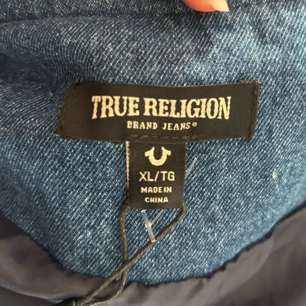 NWT True Religion Denim Buddha Varsity Jacket sz XL - Image 3