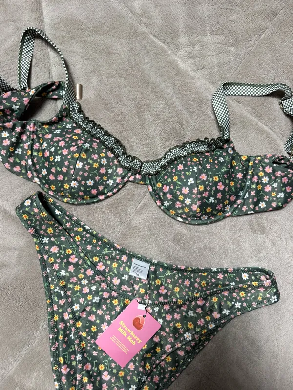 Strawberry Milk Mob Bikini Green Size XL - Image 3