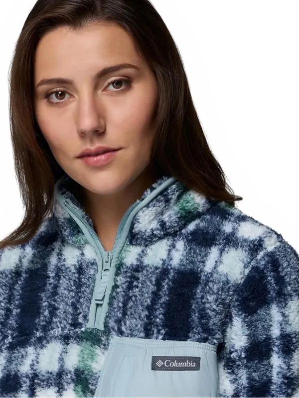 💙Columbia So Soft West Bend 1/4 Zip Fleece Pullover Plaid Jacket💙 ~medium 🆕 - Image 5