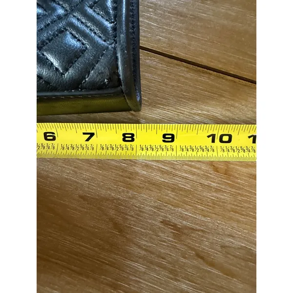 Tory Burch Black Quilted Leather Fleming Convertible Shoulder Bag Gold Hardware - Image 10