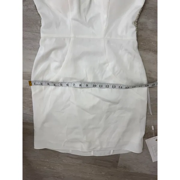 NEW Mac Duggal Savannah Dress White Size 6 Cocktail - Image 9