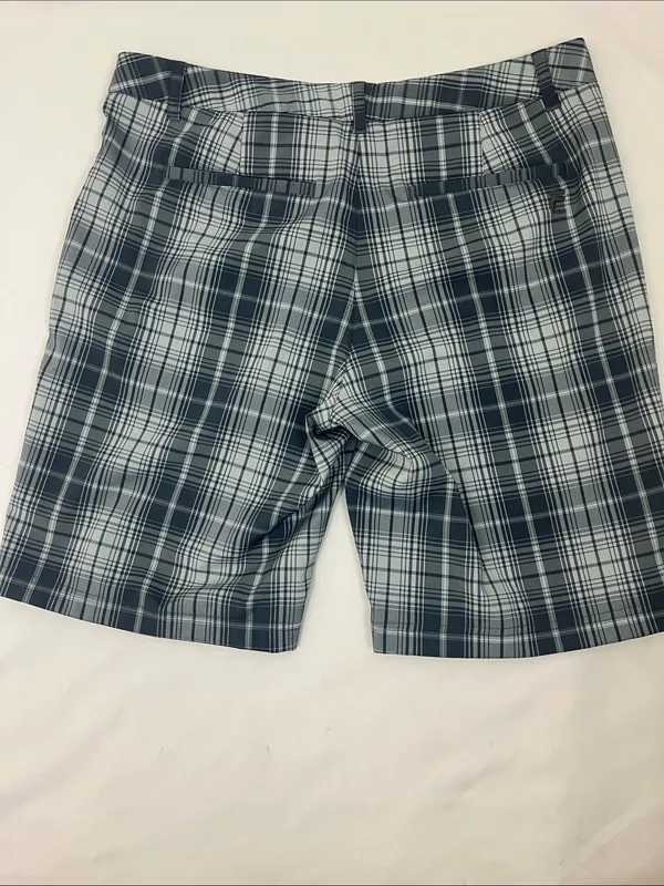 Fila Sport Blue and White Plaid Gold Shorts Men’s Size 36 - Image 5
