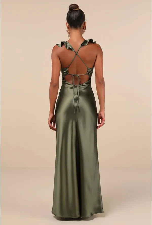 Lulus Maxi Dress Green - Image 2