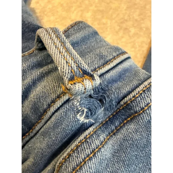 Maurices M. Jeans High Rise Skinny Distressed Button Fly Blue Denim 29x28.5 - Image 3