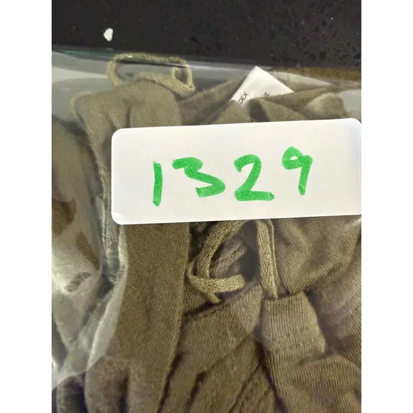 Free People Womens One Shoulder Tie‎ Top Olive Green Elastic Waist Size M - Image 8