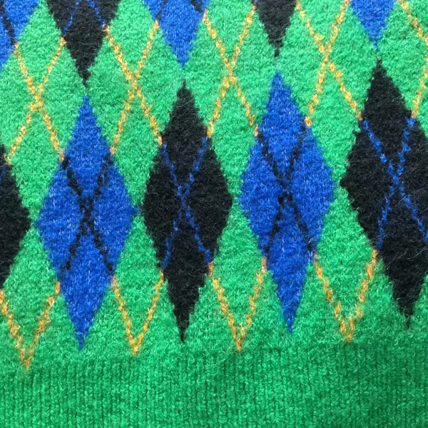 Beautiful argyle green vest - Image 3