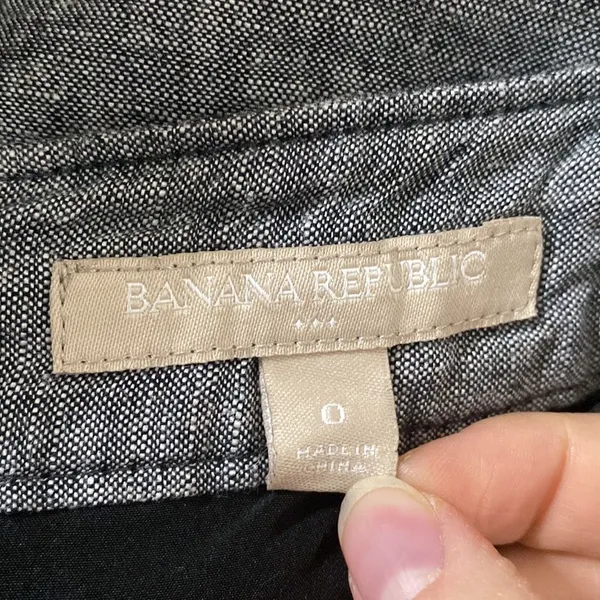 Banana Republic Factory chambray linen cotton blend pencil skirt size 0 - Image 7