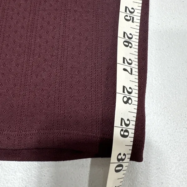 Lands' End Women's Pointelle Sleep Pajama Pants Wide Leg Size M (10-12) Burgundy - Image 11