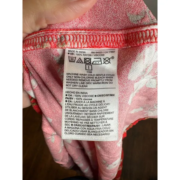 NWT Old Navy red floral midi skirt - Image 5