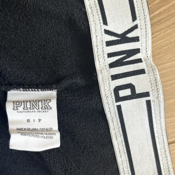 PINK Victoria's Secret Sweatpants Black Small - Image 2