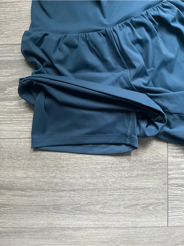 Halara Blue Layered Shorts Size S Run Walk Yoga Pilates Tennis Golf Workout Gym - Image 3