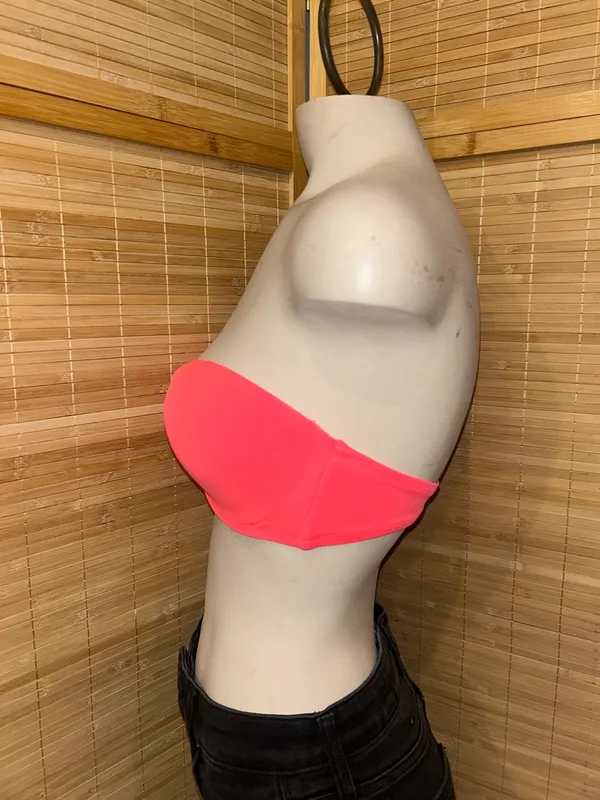 Victoria's Secret neon pink bandeau bikini top strapless swim suit size 36C - Image 2