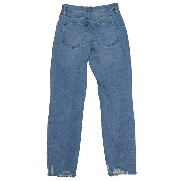 We The‎ Free People Straight Jeans Women Sz 24 Button Fly High Rise Distressed - Image 5