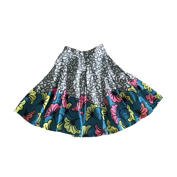 Francis‎ Benedict African Handmade Margarite Mini Skirt Pleated XS Colorful Boho - Image 2