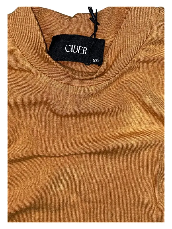 Cider Brown Ruched Sleeveless Mock Neck Top XS NWT - Image 6