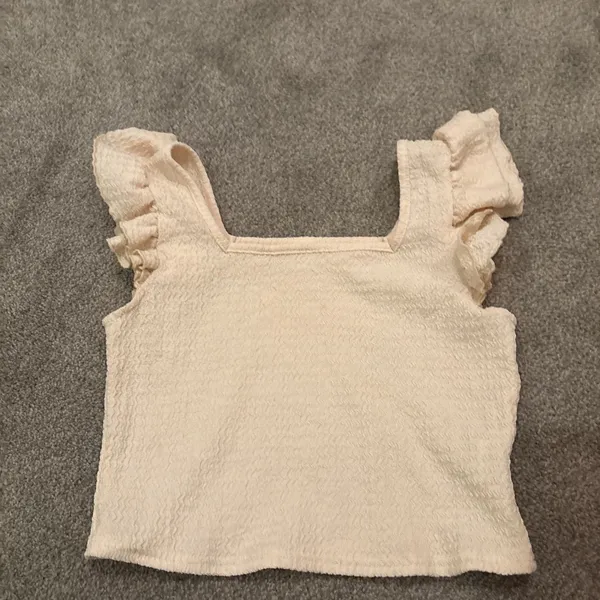 Light yellow square neck top Size XS - Image 2