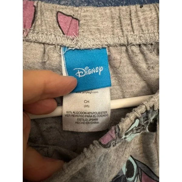 Disney Lilo & Stitch Pajama Pants Gray All Over Print Lounge Bottoms‎ S (B) - Image 4