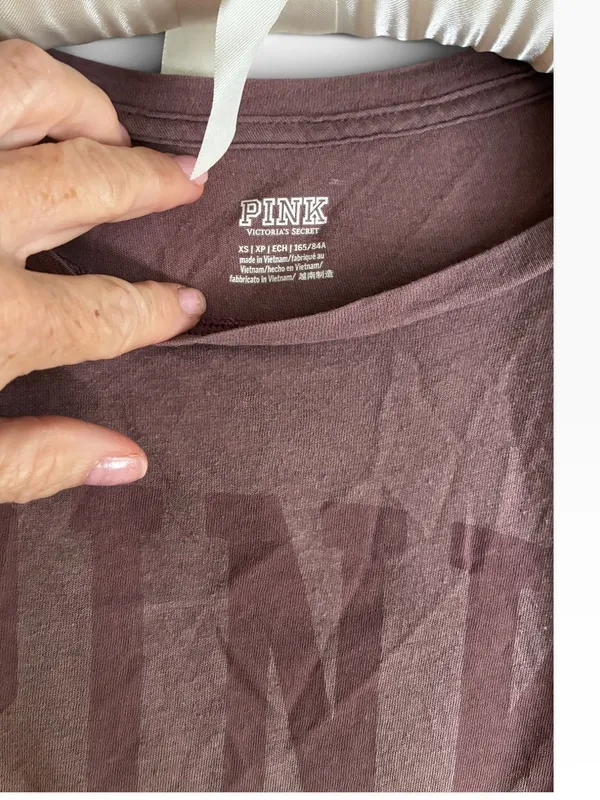 PINK Victoria's Secret Short Sleeve Logo Tee in Dusty Rose. EUC - Image 2