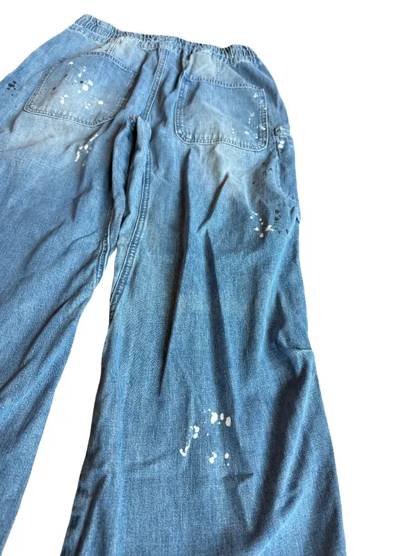 We The Free People Modern Love Jeans Paint Splatter Drawstring Size Medium Women - Image 12