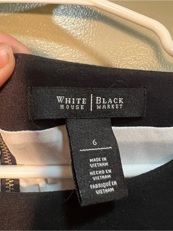 White House Black Market Women's‎ Size 6 Colorblock Shift Dress 3/4 Sleeve Ponte - Image 10
