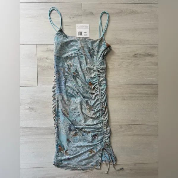 NWT Hallelu Fairycore Y2K Bodycon Dollette Soft Girl Floral Mini Dress size smal - Image 4